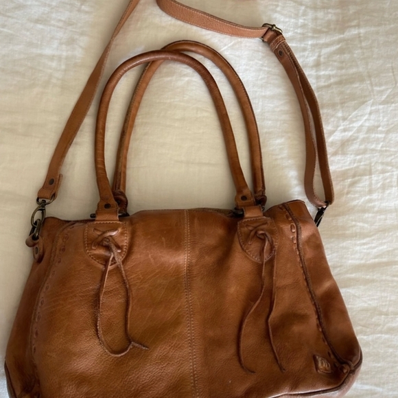 Bed Stu Tan Leather Rockababy Shoulder Bag with Distressed Finish - Picture 6 of 7